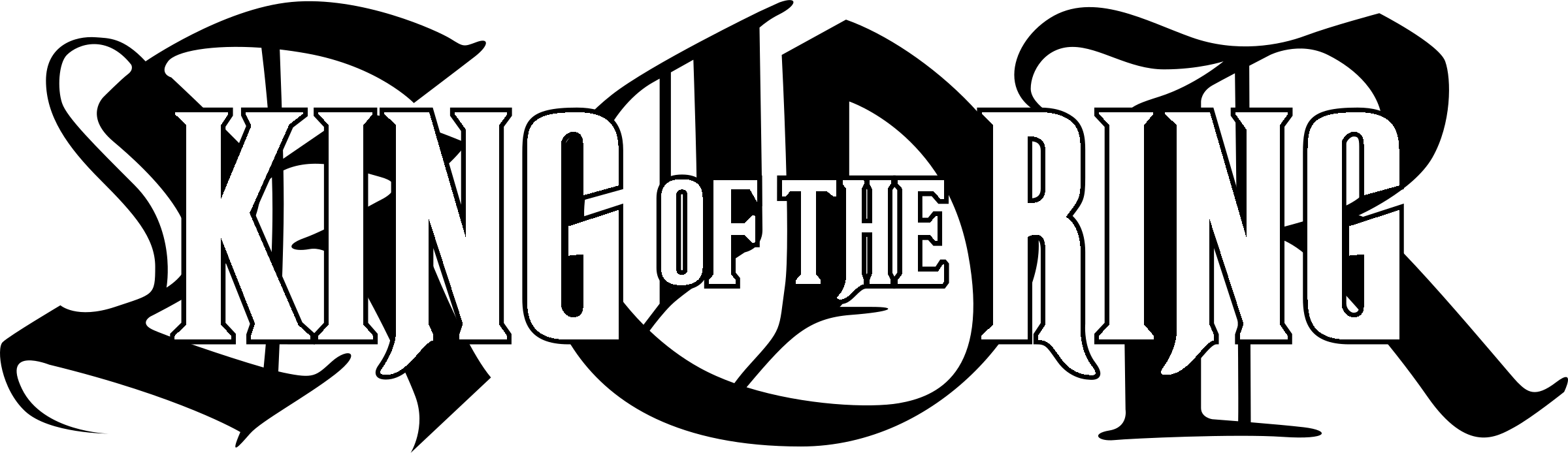 WWF King of the Ring Logo black and white