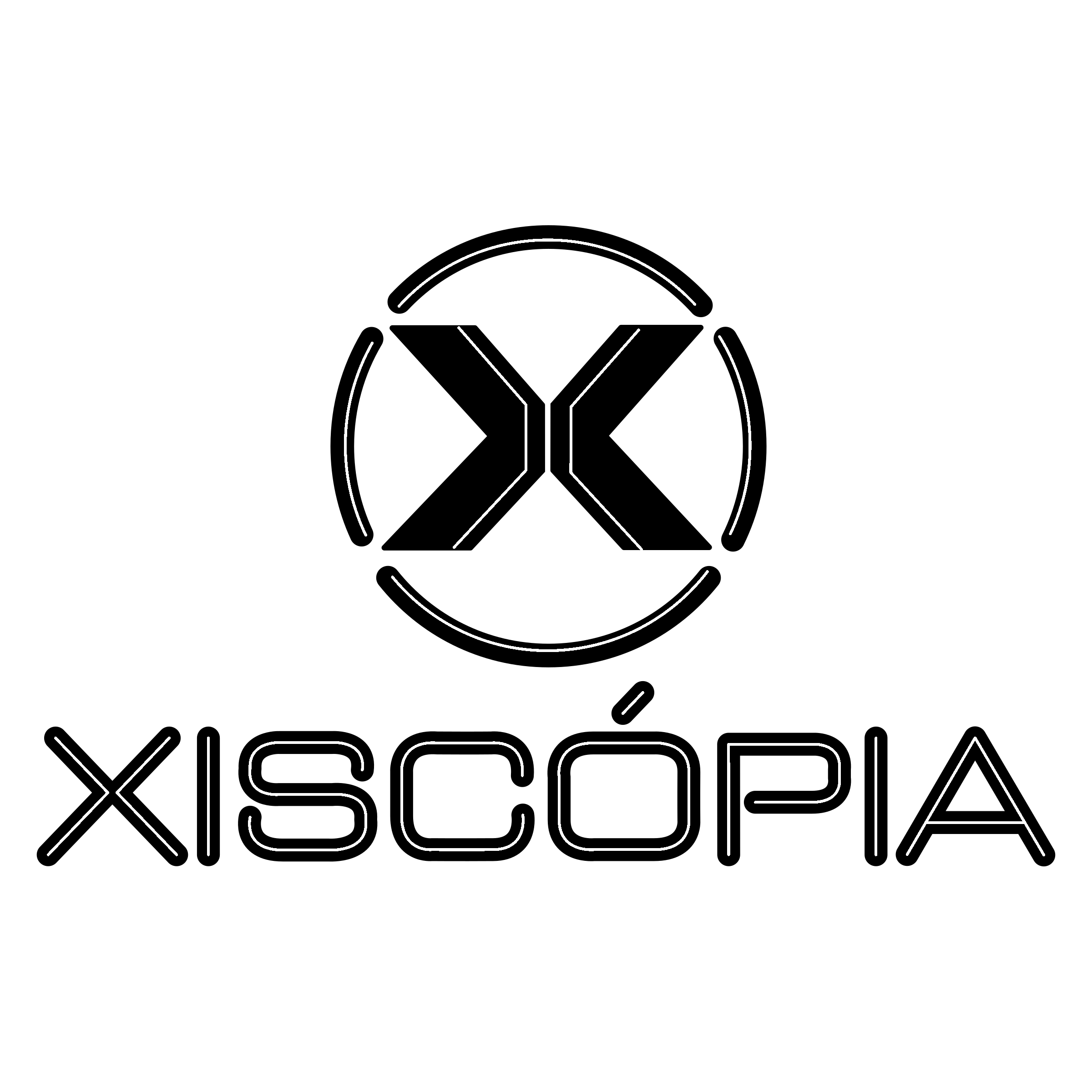 Xiscopia Logo black and white