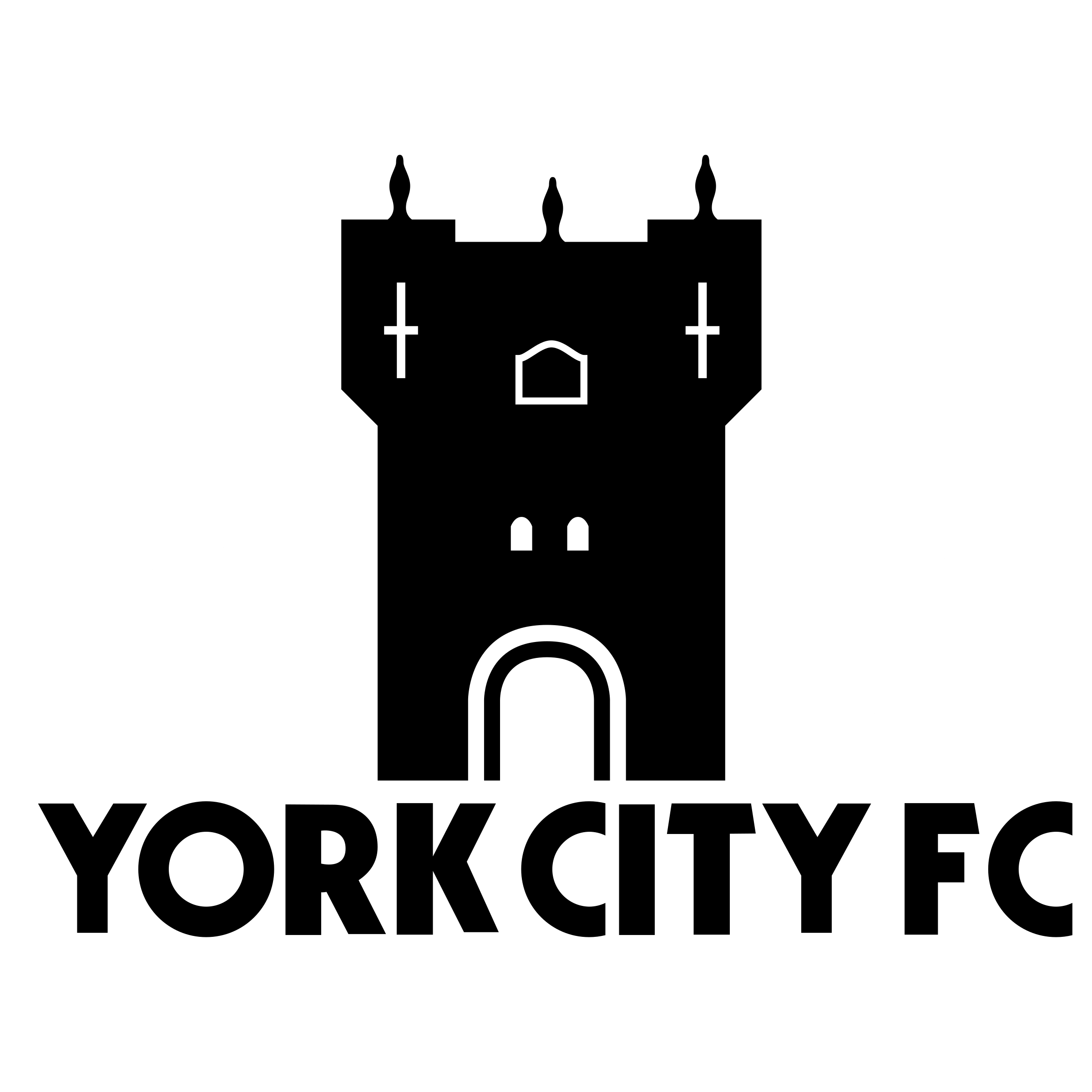 York City FC Logo black and white