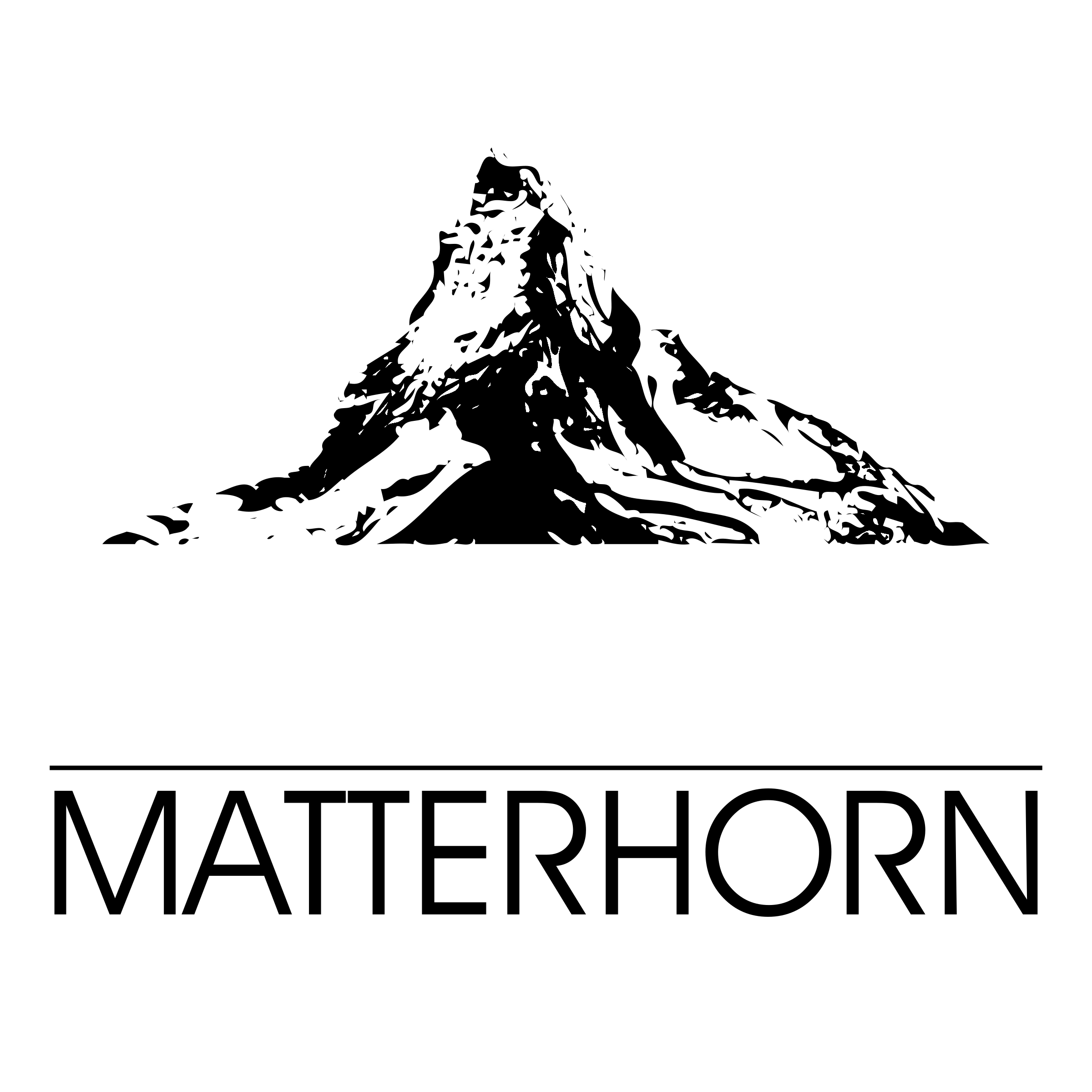 Zermatt Matterhorn Logo black and white