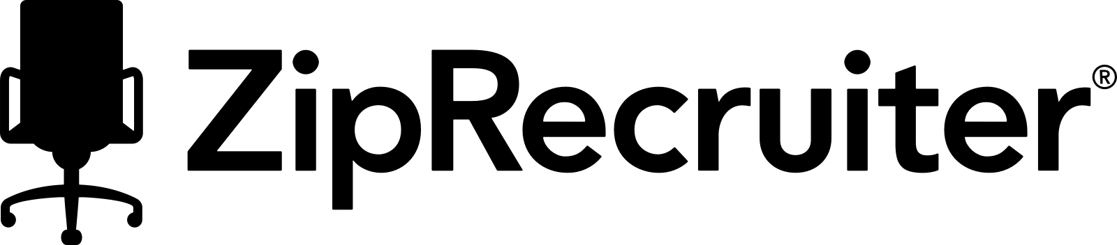 ZipRecruiter logo black