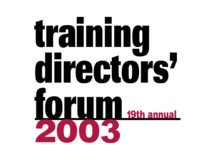 Training Directors’ Forum 2003 Logo