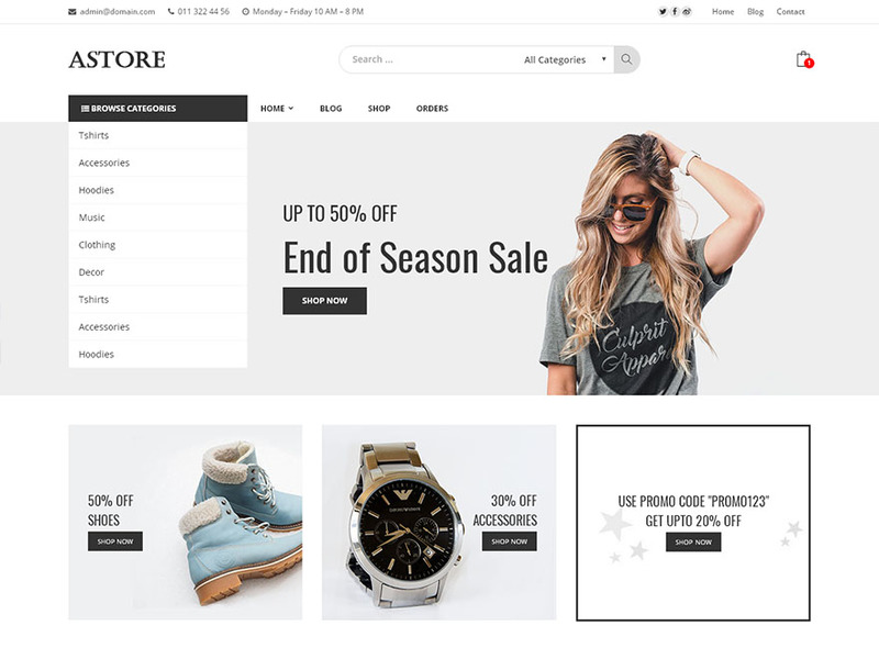 AStore - Free Ecommerce WordPress Theme Screenshot