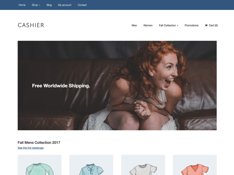 Cashier - Free Ecommerce WordPress Theme Screenshot