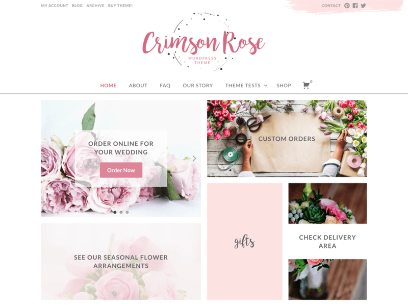 Crimson Rose - Free Ecommerce WordPress Theme Screenshot
