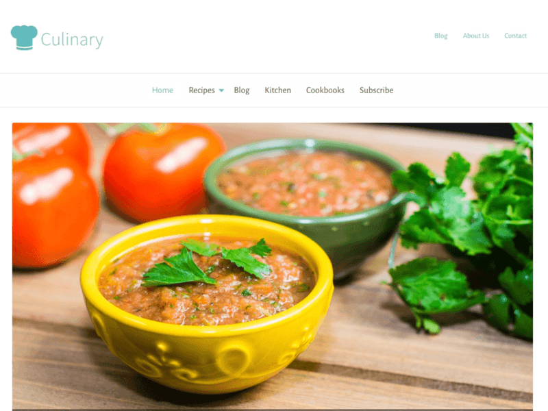 Culinary - Free Food WordPress Theme Screenshot