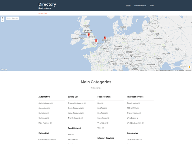 Directory - Free Business WordPress Theme Screenshot