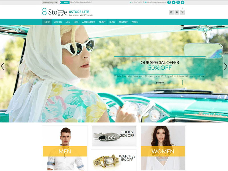 EightStore Lite - Free Ecommerce WordPress Theme Screenshot