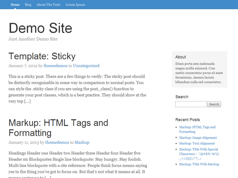 WPBoot - Free Bootstrap WordPress Theme Screenshot