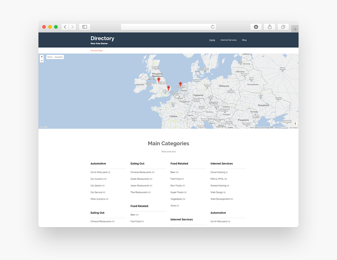 Directory - Free Business WordPress Theme In Browser