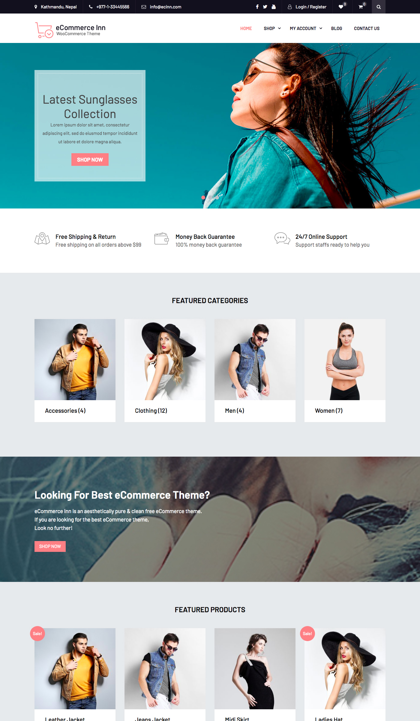 eCommerce Inn - Free Ecommerce WordPress Theme Large Preview