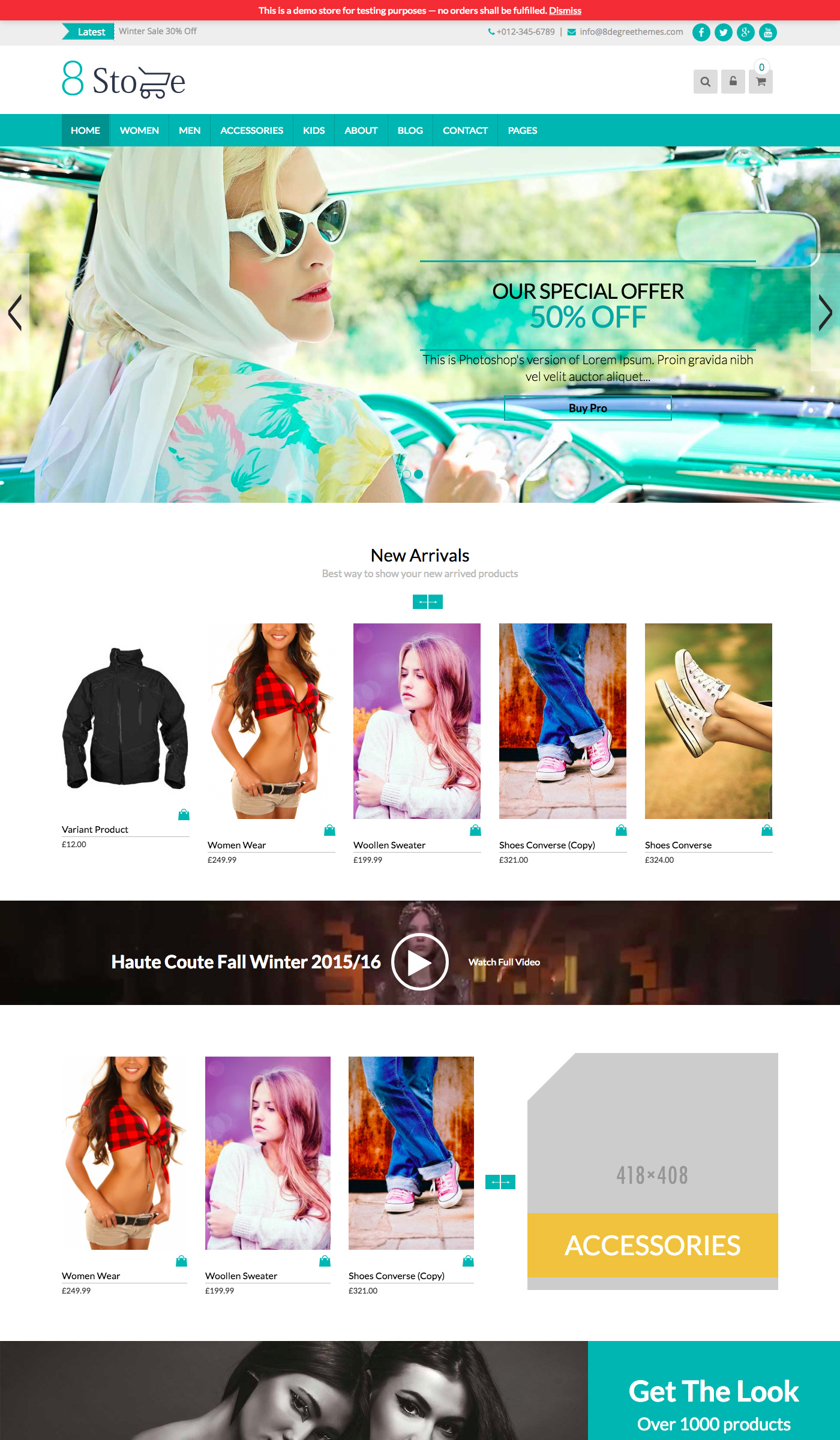 EightStore Lite - Free Ecommerce WordPress Theme Large Preview