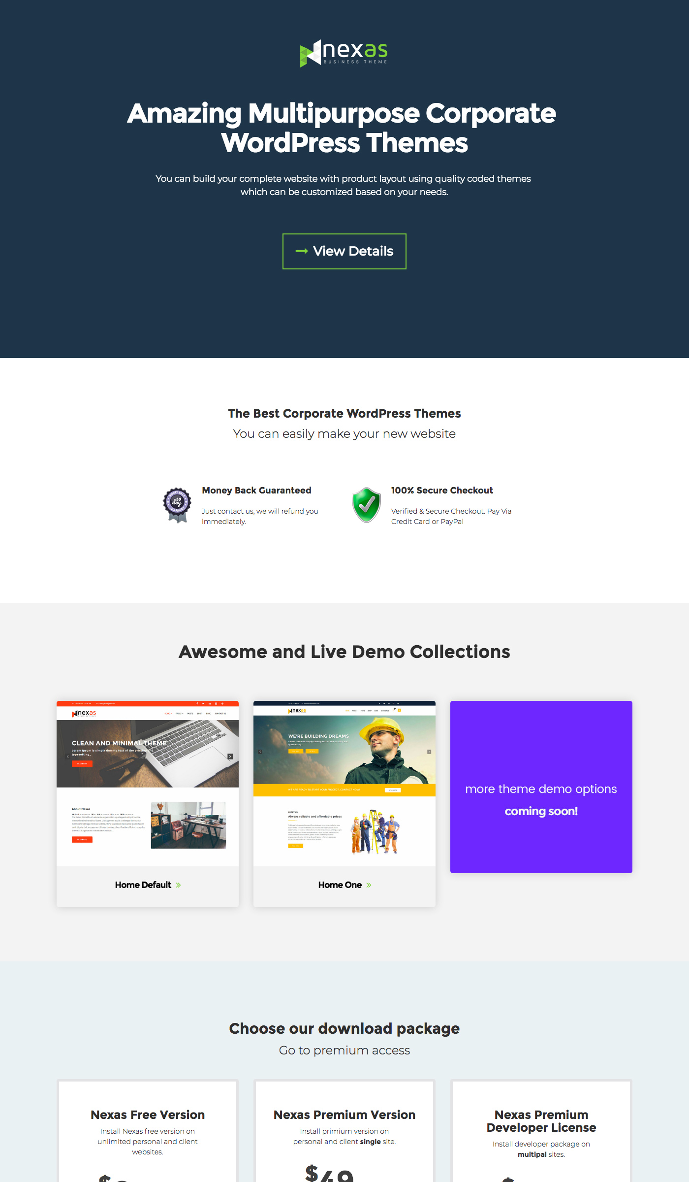 Nexas - Free Business WordPress Theme Large Preview