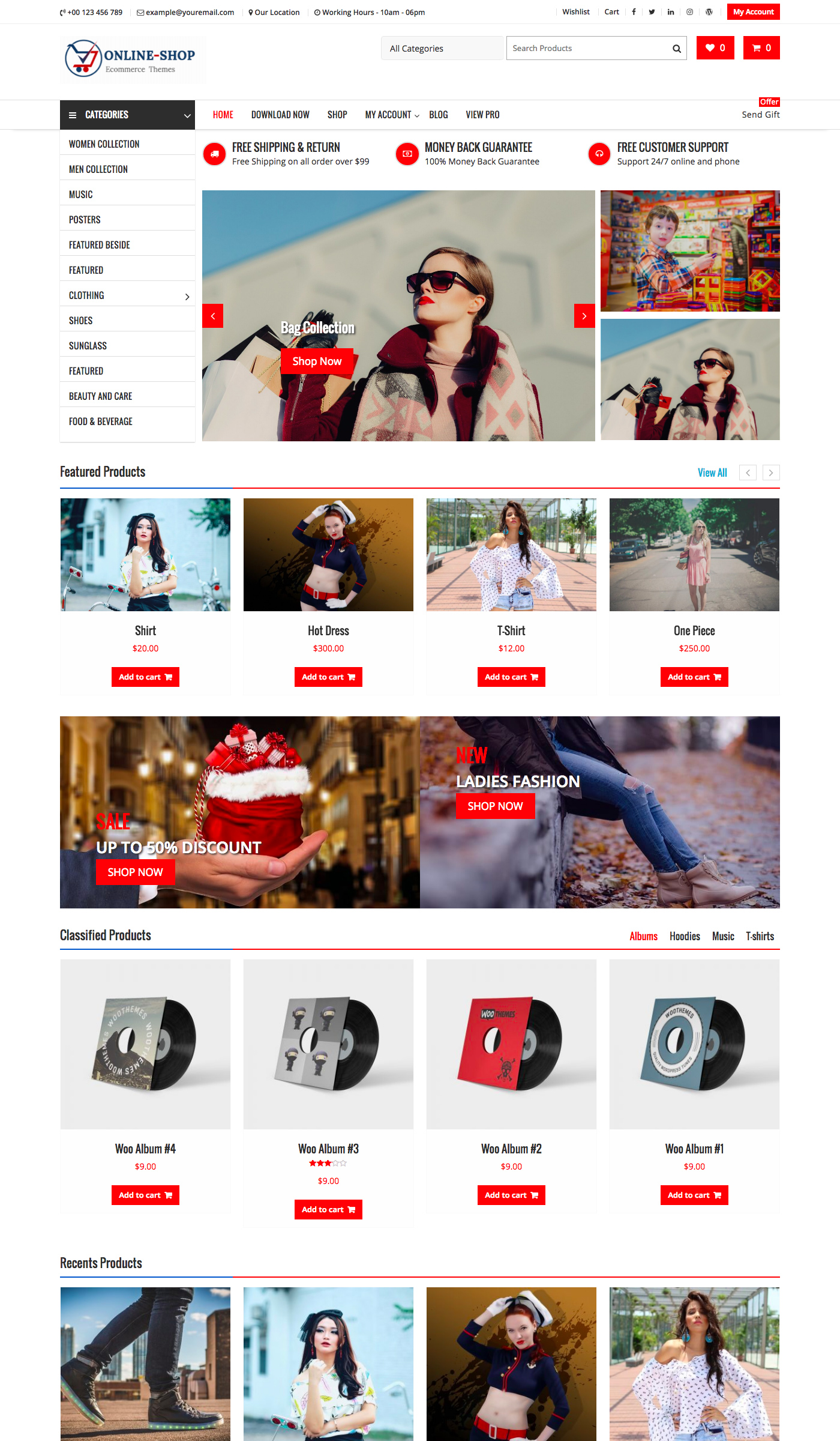 Online Shop - Free Ecommerce WordPress Theme Large Preview
