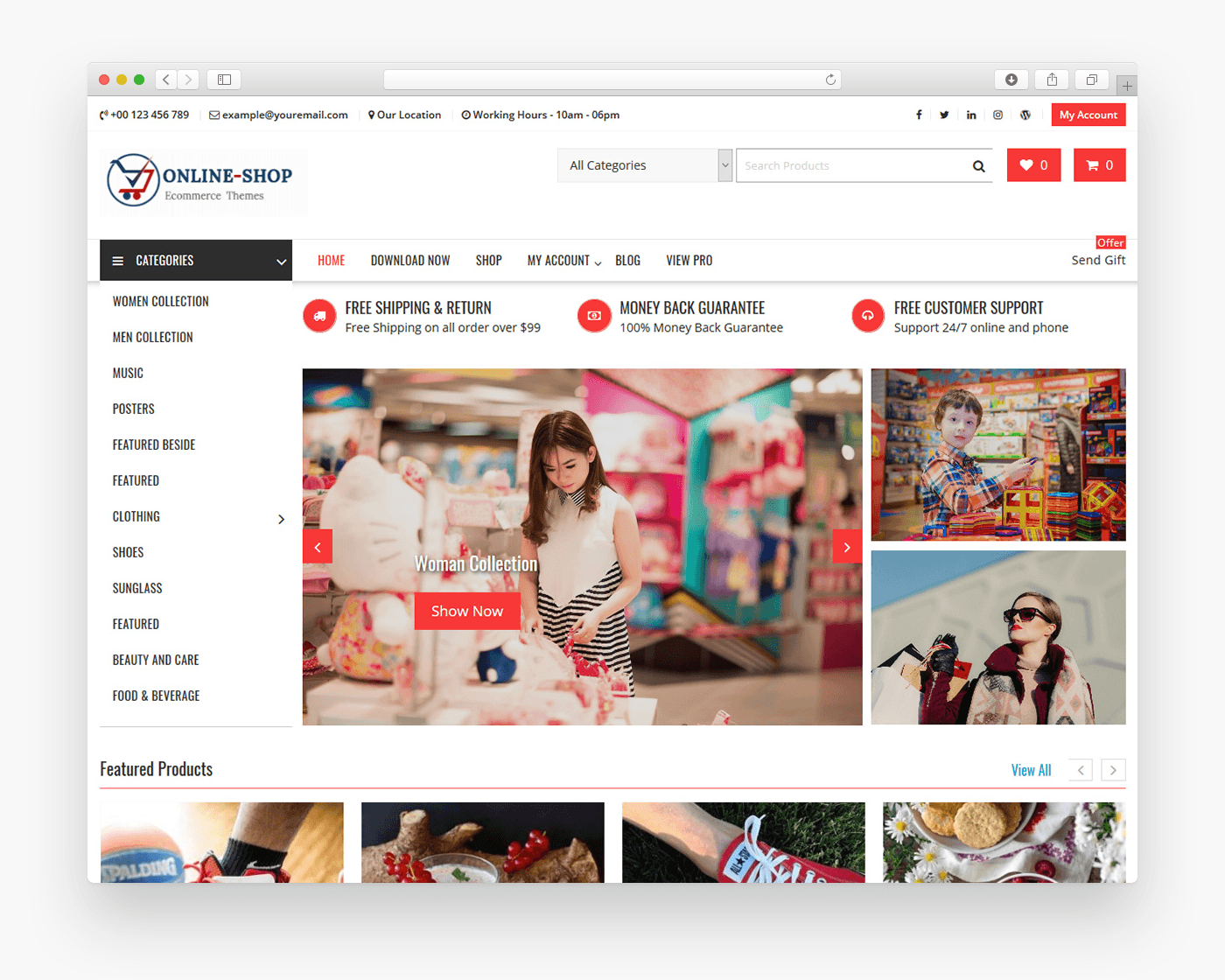 Online Shop - Free Ecommerce WordPress Theme In Browser