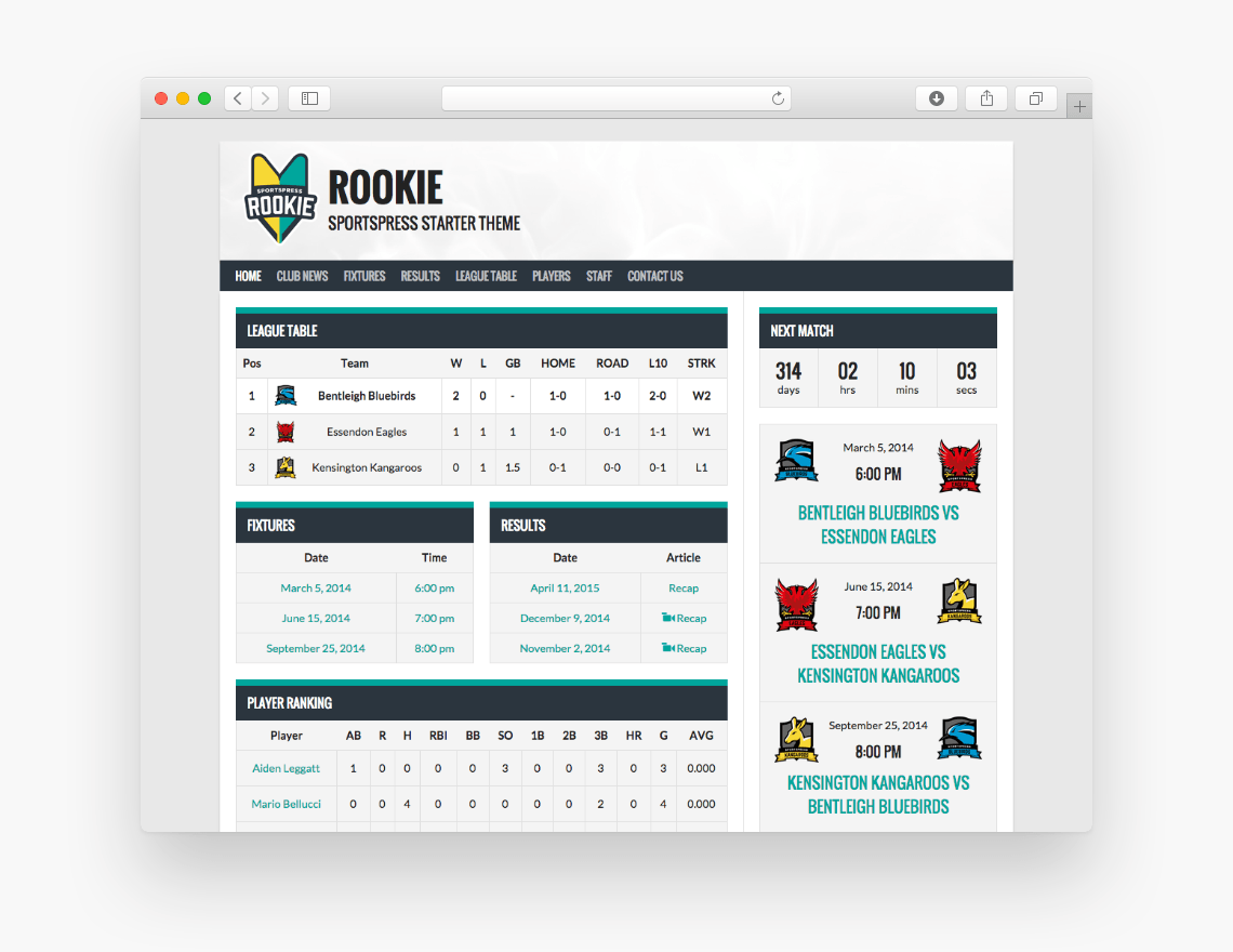 Rookie - Free Blog WordPress Theme In Browser