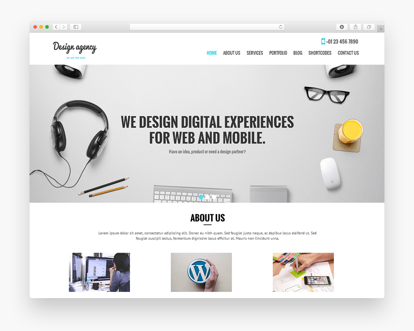 SKT Design Agency - Free Ecommerce WordPress Theme In Browser