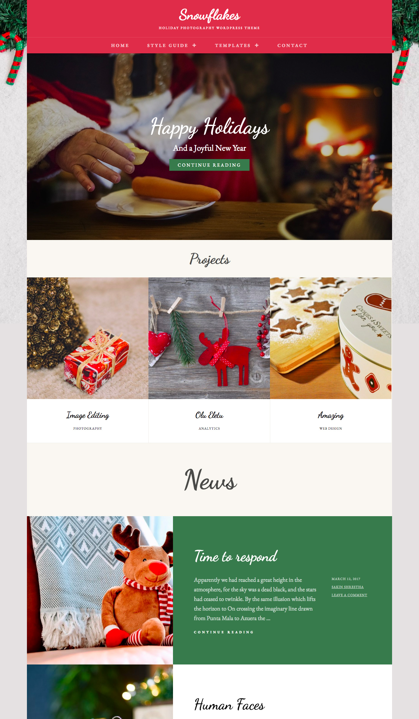 snowflakes free photography wordpress theme freebie supply