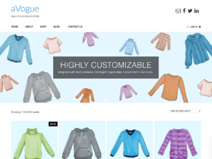 aVogue – Free Ecommerce WordPress Theme