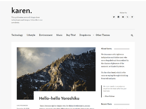 Karen – Free Blog WordPress Theme