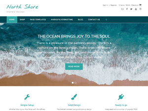 North Shore – Free Ecommerce WordPress Theme