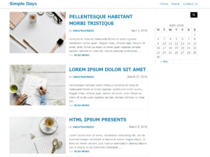 Simple Days – Free Blog WordPress Theme